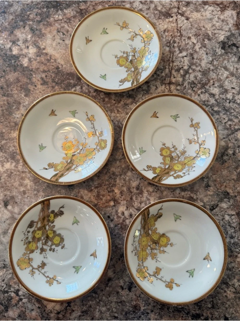 5 Vintage 1950s porcelain saucer from the Asahi Collection in Japan